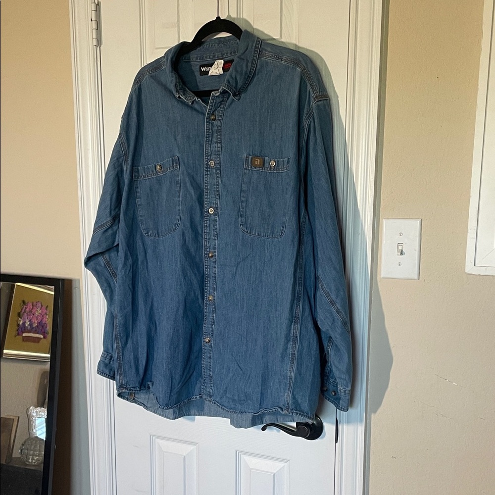 Wrangler Riggs workwear denim shirt, size 3x